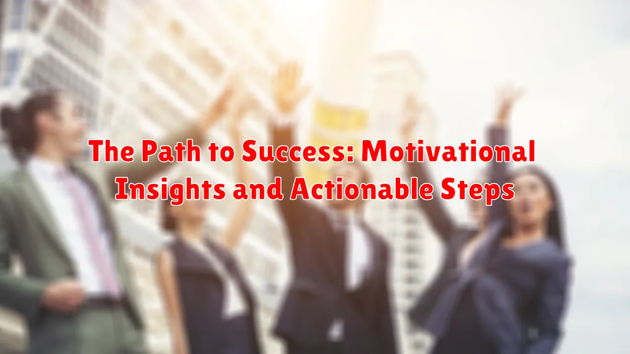 The Path to Success: Motivational Insights and Actionable Steps